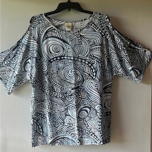 Kalaheo Hawaiian Print Blouse